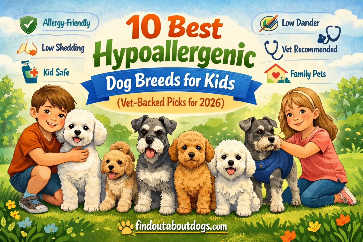 10 Best Hypoallergenic Dog Breeds for Kids (2026)