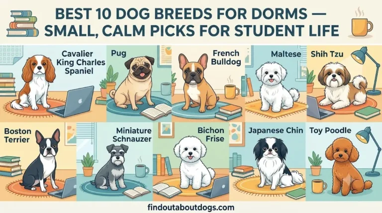 Best 10 Dog Breeds for Dorms — Small, Calm Picks for Student Life