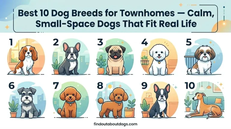 Best 10 Dog Breeds for Townhomes — Calm, Small-Space Dogs That Fit Real Life