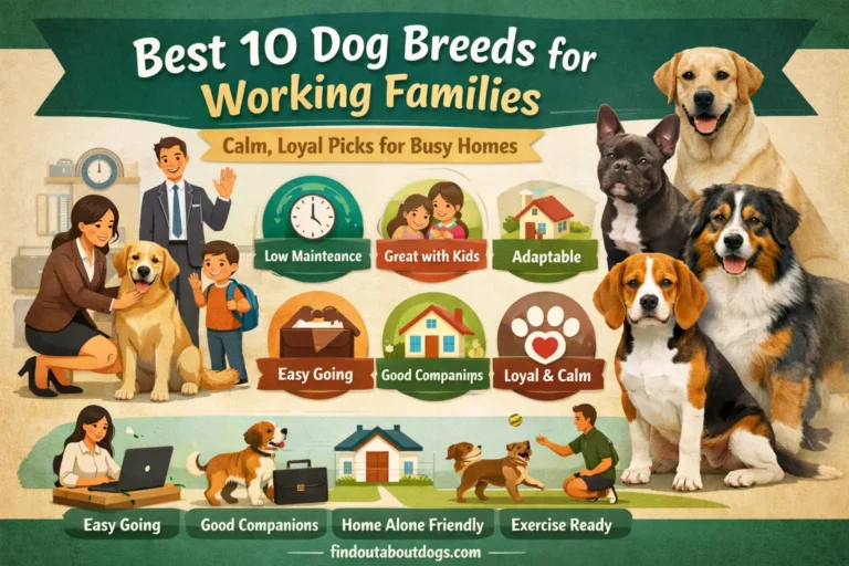 Best 10 Dog Breeds for Working Families — Calm, Loyal Picks for Busy Homes