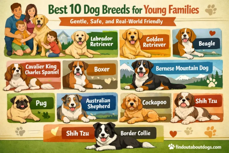 Best 10 Dog Breeds for Young Families — Gentle, Safe, and Real-World Friendly