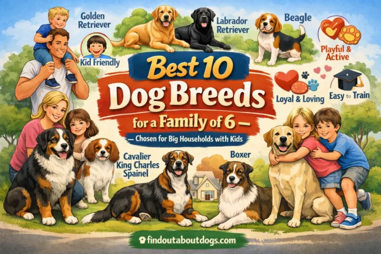 Best 10 Dog Breeds for a Family of 6 — Chosen for Big Households with Kids