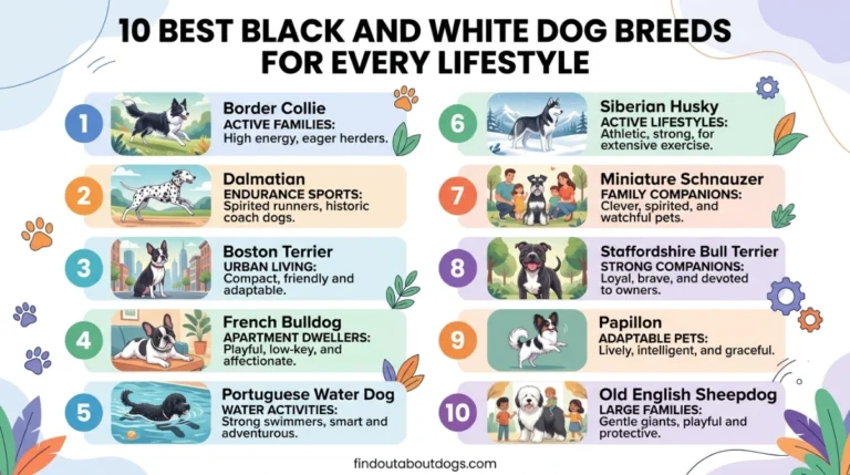 Best Black and White Dog Breeds for Every Lifestyle