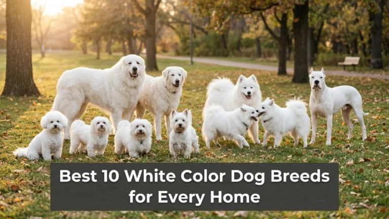 Ten white dog breeds representing choices for small, active, and large homes.