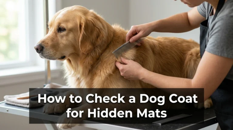 Dog coat inspection for hidden mats